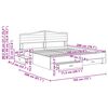 vidaXL Krevetna konstrukcija s uzglavljem Sonoma hrast 180 x 200 cm