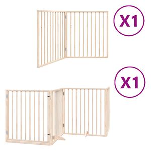 vidaXL Vrata za pse s vrata&scaron;cima 6 panela sklopiva 480 cm drvo topole