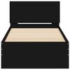 vidaXL Okvir za krevet s uzglavljem crni 75x190 cm konstruirano drvo