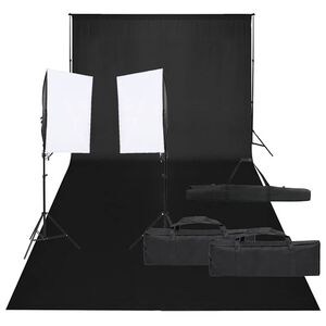 vidaXL Oprema za fotografski studio sa setom svjetala i pozadinom