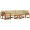 vidaXL Set vanjskih sofa 8 kom. Prirodna i bež
