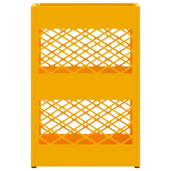 vidaXL Stalak za kišobran žuta boja senfa 28 x 12 x 41 cm Čelik