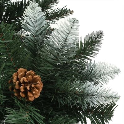 vidaXL Umjetno osvijetljeno božićno drvce sa šiškama 180 cm