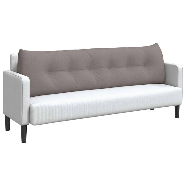 vidaXL Jastuk za leđa Sivo-smeđa 180 x 24 x 50 cm tkanina