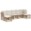 vidaXL Set vanjskih sofa Prirodna Poliester