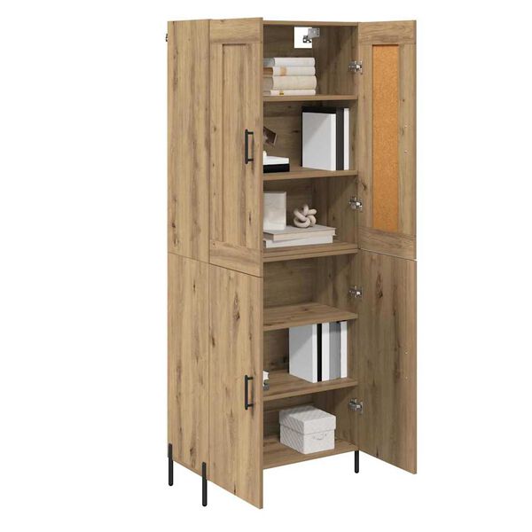 vidaXL Highboard 2 pcs Umjetnički hrast Konstruirano drvo