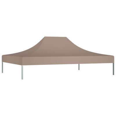 vidaXL Krov za šator za zabave 4,5 x 3 m smeđe-sivi 270 g/m²