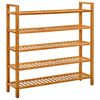 vidaXL Stalak za obuću s 5 polica 100x27x100 cm od masivne hrastovine