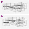 vidaXL Set vanjskih sofa 9 pcs Prirodna Čvrsto drvo akacije