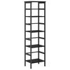 vidaXL Polica 4 razina 40 x 29,5 x 149 cm Konstruirano drvo Crni hrast