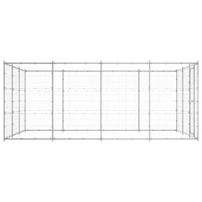 vidaXL Vanjski kavez za pse od pocinčanog čelika 14,52 m²