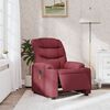 vidaXL Električni masažni naslonjač od tkanine crvena boja vina