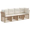 vidaXL Set vanjskih sofa Prirodna Poliester