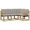 vidaXL Set vanjskih sofa 4 kom. Bijela i svjetlosiva