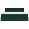 vidaXL Otomanski krevet s madracem tamnozeleni 180x200 cm bar&scaron;unasti