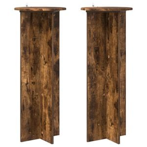 vidaXL Stalak za biljke 2 kom. Dimljeni hrast &Oslash;40 x 100 cm