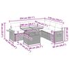 vidaXL 7-dijelni set vrtnih sofa poliratan i bagrem s jastucima sivi