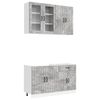 vidaXL Kuhinjska jedinica LUCCA 4 pcs Betonska siva Konstruirano drvo