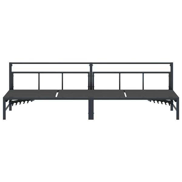 vidaXL Ležaljka Crna 200 x 62 x 59,5 cm Tekstilen