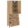 vidaXL Highboard Umjetnički hrast 69,5 x 34 x 180 cm Konstruirano drvo