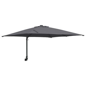 vidaXL Vrtni suncobran S LED lampica Antracit 248,5 x 247,5 x 160 cm