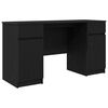 vidaXL Stol Crni hrast Konstruirano drvo 140 x 49 x 76 cm