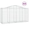 vidaXL Lučne gabionske ko&scaron;are 25kom 200x50x100/120cm pocinčano željezo
