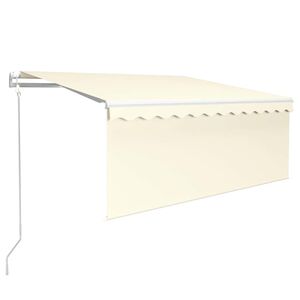 vidaXL Automatska tenda na uvlačenje s roletom 3 x 2,5 m krem