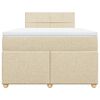 vidaXL Krevet box spring s madracem krem 120 x 190 cm od tkanine