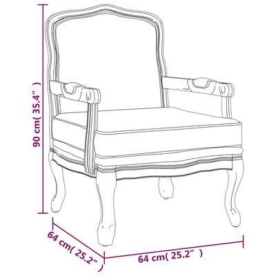 vidaXL Fotelja bež 64 x 64 x 90 cm od tkanine