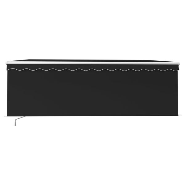 vidaXL Tenda na ručno uvlačenje s roletom 4 x 3 m antracit