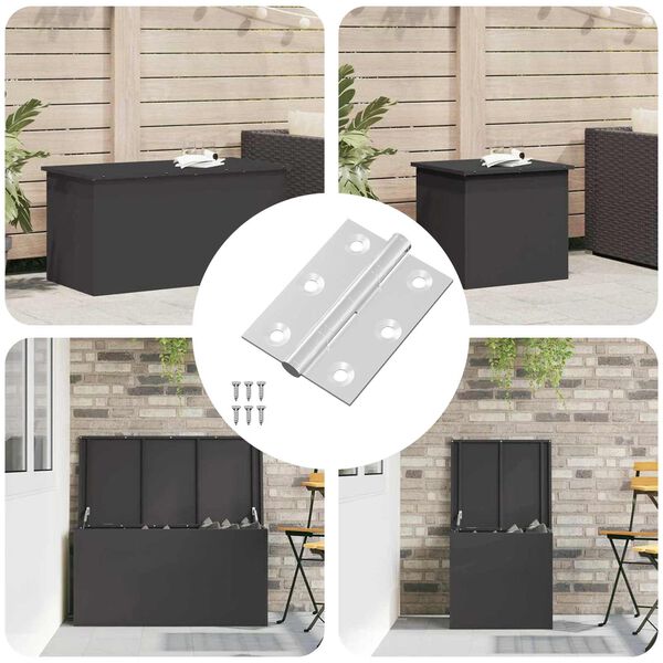 vidaXL &Scaron;arka 12 pcs Srebrno 50 x 38 x 1,3 mm Čelik