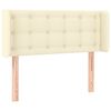 vidaXL Uzglavlje s u&scaron;ima krem 103x16x78/88 cm od od umjetne kože