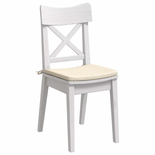 vidaXL Jastučići za sjedenje 4 pcs Krema 40 x 40 x 3 cm