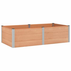 vidaXL Povi&scaron;ena vrtna gredica Smeđa 200 x 100 x 54 cm WPC i aluminij
