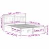 vidaXL Krevetna konstrukcija Smeđa 135 x 190 cm Čvrsto borovo drvo