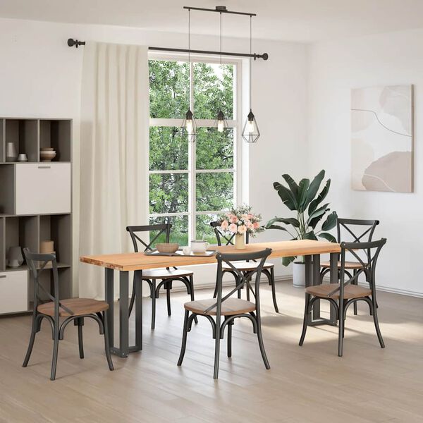 vidaXL Noge za konzolni stol T-oblika 2 kom antracit 38x25x(72-73) cm čelik