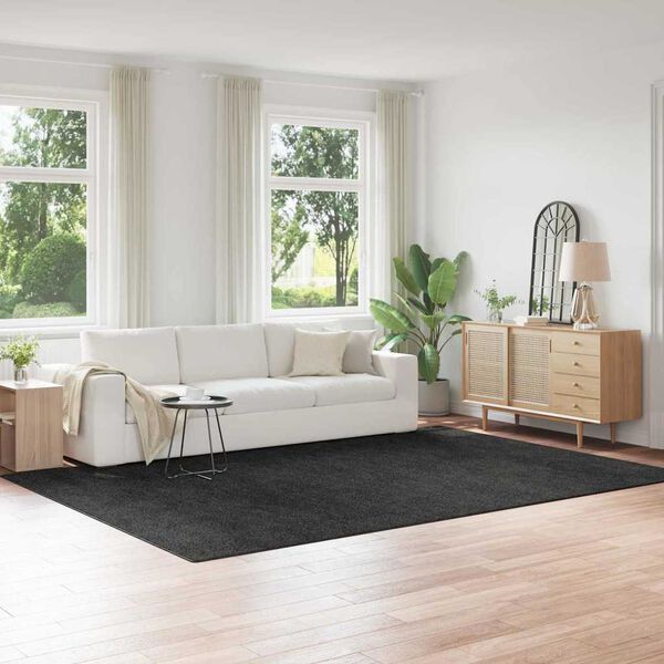 vidaXL Protuklizni Shaggy Tepih Tamno siva 240 x 340 cm PP