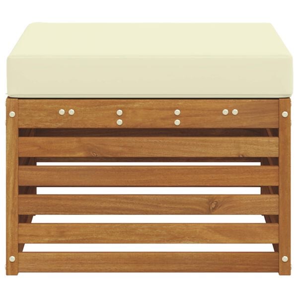 vidaXL Vanjski otoman Čvrsto drvo akacije Prirodna