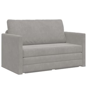 vidaXL Krevet na razvlačenje Svijetlo siva 124 x 71 x 78 cm Bar&scaron;un