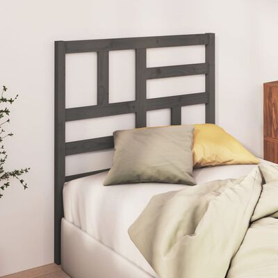 vidaXL Uzglavlje za krevet sivo 106 x 4 x 104 cm od masivne borovine