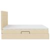 vidaXL Krevet s prostorom za pohranu s LED-om Krema 160 x 200 cm