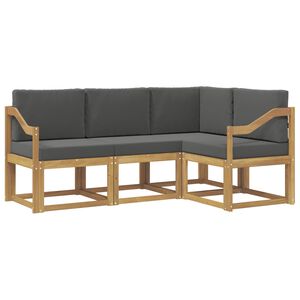 vidaXL Set vanjskih sofa s jastukom 4 pcs Bijela i antracit