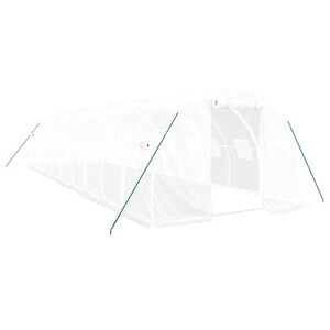 vidaXL Staklenik s čeličnim okvirom bijeli 30 m&sup2; 10 x 3 x 2 m