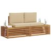 vidaXL Set vanjskih sofa s jastukom 2 Komad Prirodna i bež