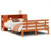 vidaXL Krevet s regalom za knjige bez madraca 140 x 190 cm od borovine