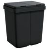 vidaXL Dvostruka kanta antracit 2 x 25 L