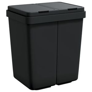 vidaXL Dvostruka kanta antracit 2 x 25 L