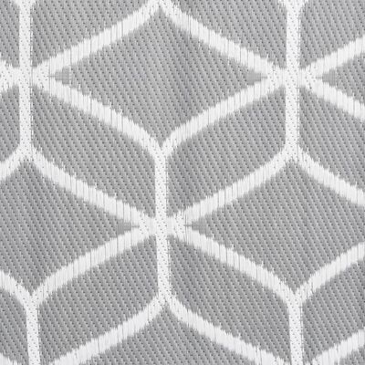 vidaXL Vanjski tepih sivi 140 x 200 cm PP