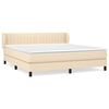 vidaXL Krevet s oprugama i madracem krem 160x200 cm od tkanine